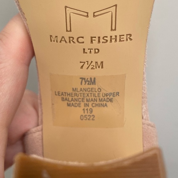 NEW Marc Fisher Angelo Ankle Strap Heels with Rhinestones Suede Size 7.5 - Picture 8 of 17